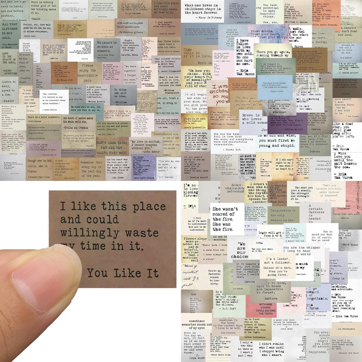 SnelShoppen - 180pcs Motivational Vintage Scrapbooking Stickers - Inspirerende Quotes, Hoge Kwaliteit, Perfect voor Bullet Journaling en Dagboek Decor