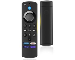 GELLDG Spraakafstandsbediening - TV-afstandsbediening met Spraakbesturing - Bluetooth-functionaliteit en Vier Toetscombinaties - Geschikt voor AMZ Fire TV Stick (2e, 3e Gen, 4K, 4K Max, Lite, HD) en Fire TV Cube (2e, 3e Gen) - Kunststof