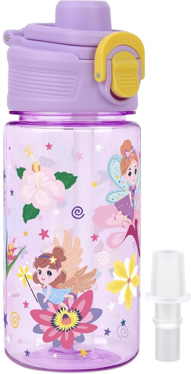Omgoods - Lekvrije Drinkfles voor Kinderen met Bloemenontwerp