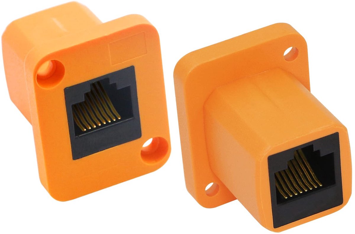 Omgoods - D-Type RJ45 Ethernet Adapter voor Netwerkverbindingen (2-Pack)