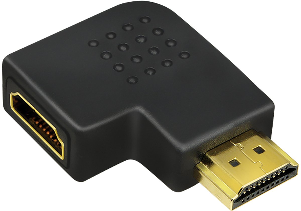 Logilink Hdmi-Adapter 90° Gehoekt Hdmi (V) Naar Hdmi (M) Compatibel Met Projectoren