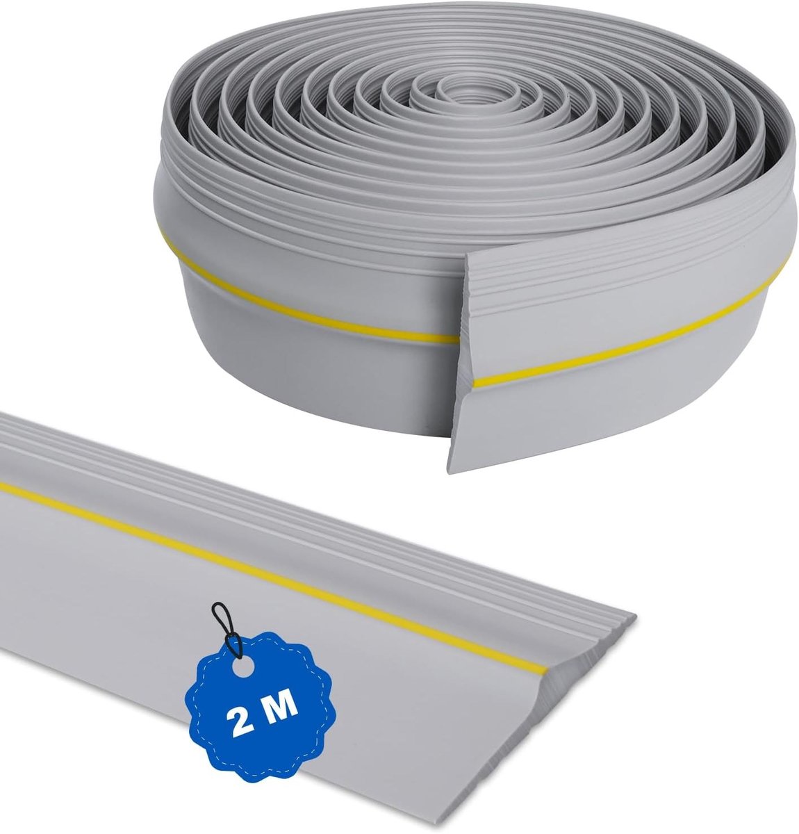 Universele Garagedeur Dorpelafdichting van 2 meter, Rubbervloerafdichting, Weerbestendig en Stofdicht voor een Droge Garage