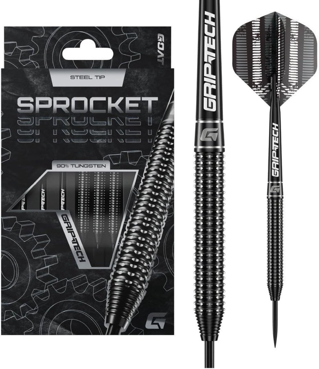 Dartpijlen Set - Zwart - 26G - 90% Tungsten met Gefreesde Grip - Voor Beginners en Verbetering van Spel