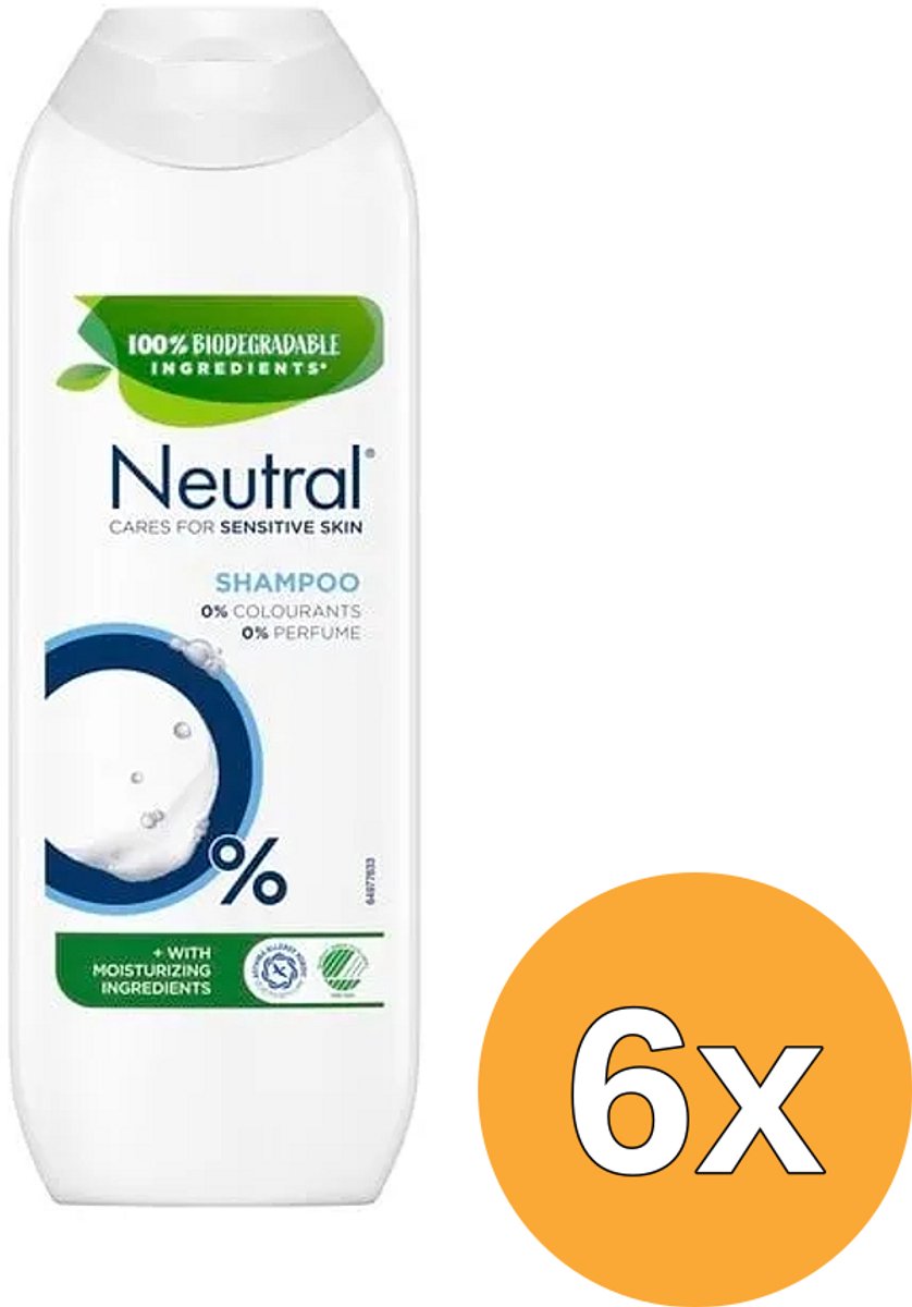 6x Neutral Shampoo Normaal 0% Parfumvrij (250 ml)