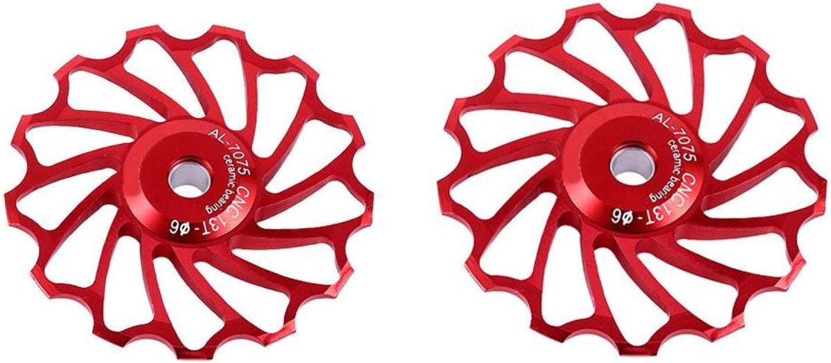 2 stuks schakelsysteem riemschijf aluminium geleidingswiel schakelmechanisme riemschijf voor mountainbike racefiets