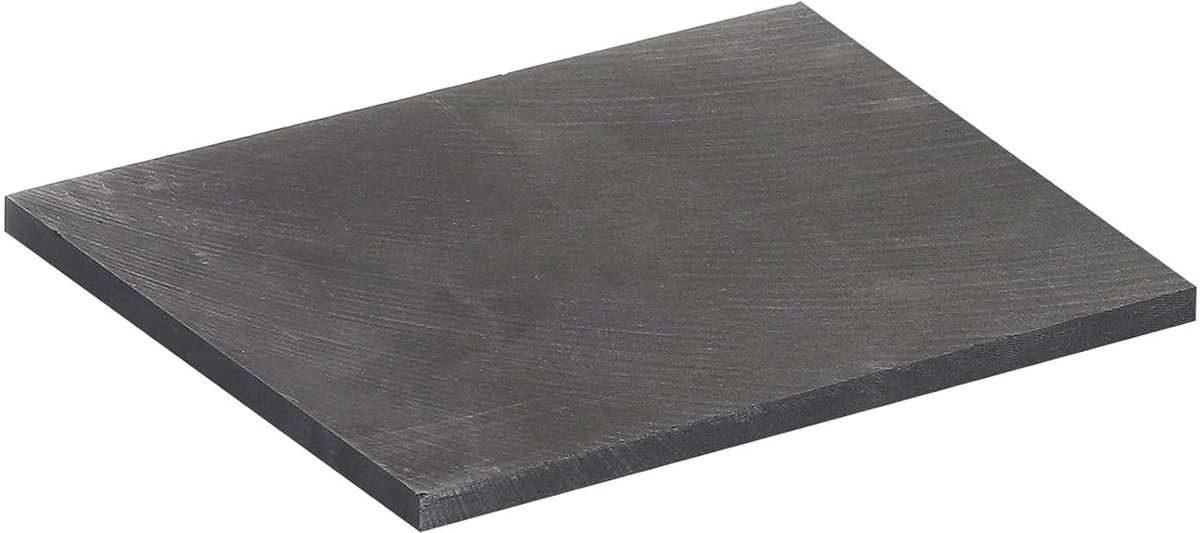 Grafietblok voor smelten, gieten, elektrolyse en galvanoplastiek, 150 x 95 x 6 mm voor smelten, galvanische elektrolyse