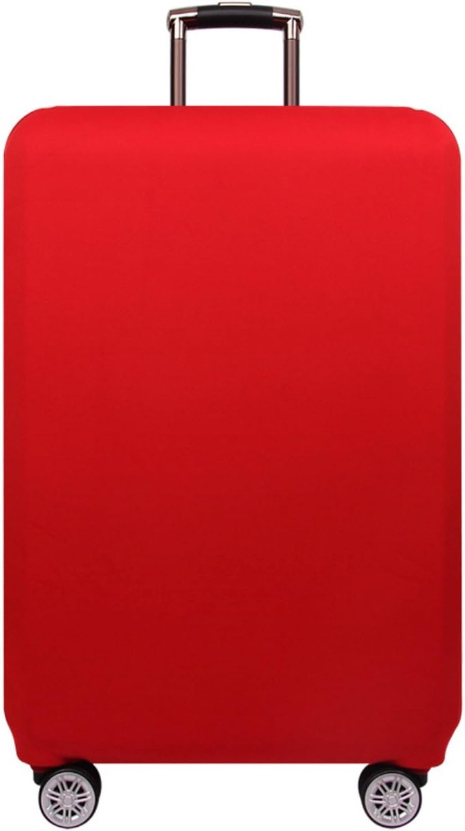 Elastische reiskoffer beschermhoes, wasbare bagagehoes, beschermhoes voor reiskoffers met ritssluiting, rood, Medium