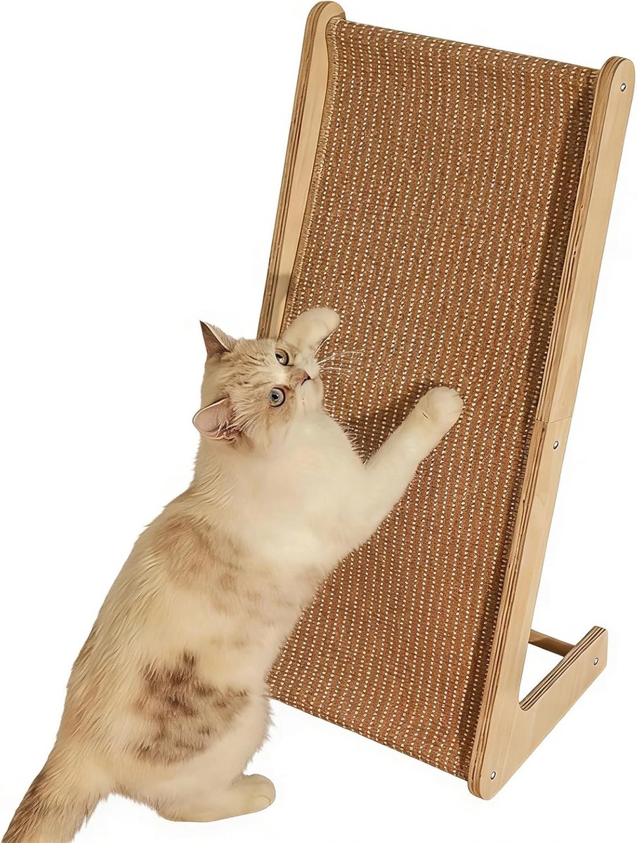 L-vorm sisal kattenkrabhelling met 2 gebruikswijzen, kattenkrabpad ter bescherming van meubels ​