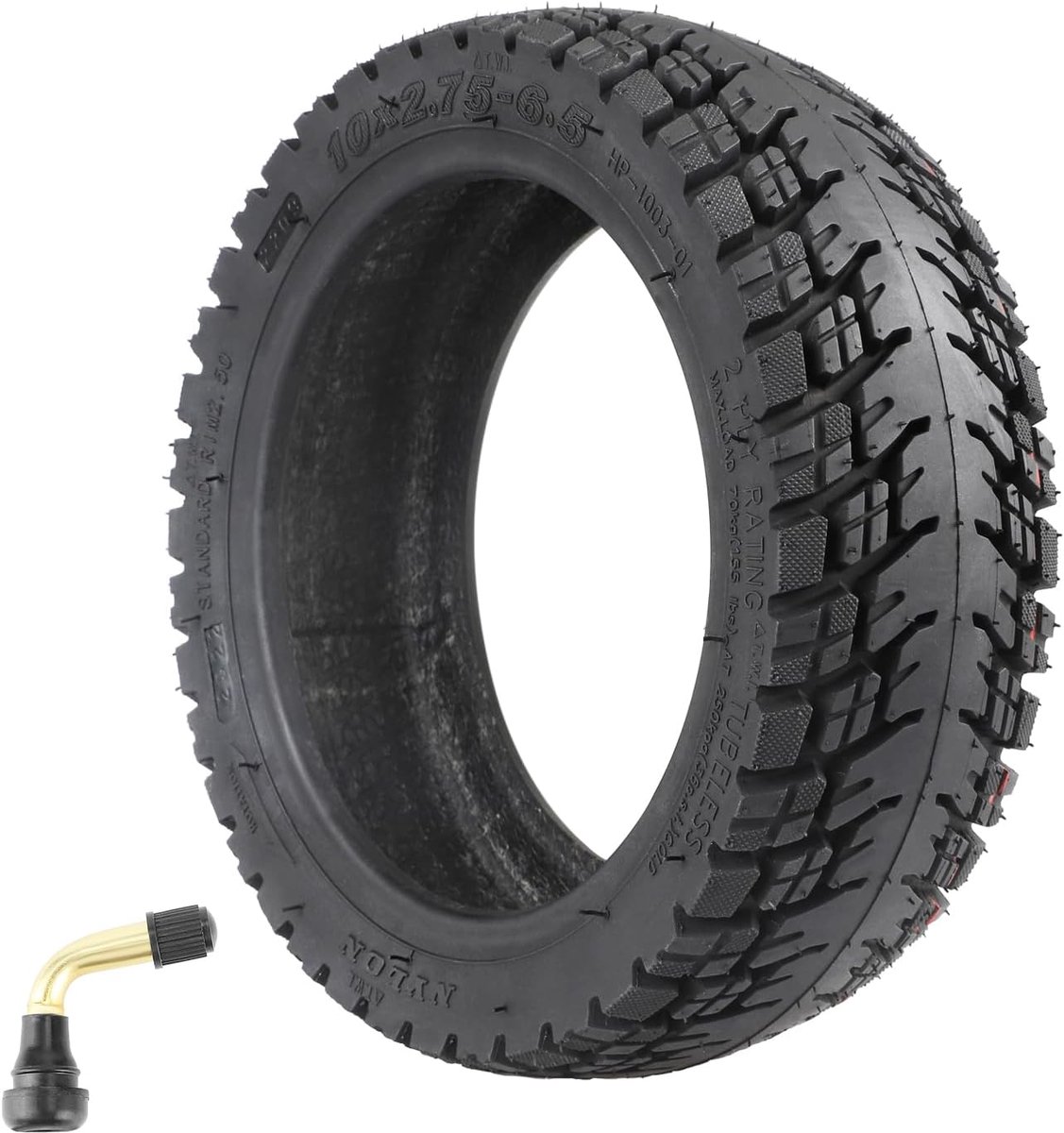 10 x 2,75-6,5 off-road tubeless banden, 10 inch reservebanden voor Speedway 5 Dualtron 3 Zero 10X Hover-1 Alpha Gotrax G4 elektrische step vacuüm banden voor/achter, met ventiel (1 stuk)