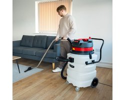 MAXBLAST Industriële Nat/Droog Zuiger - 90 Litter - Extra lange kabel van 7,2 m - 3000 watt vermogen - Functie: nat en droog - Gewicht: 26.9KG