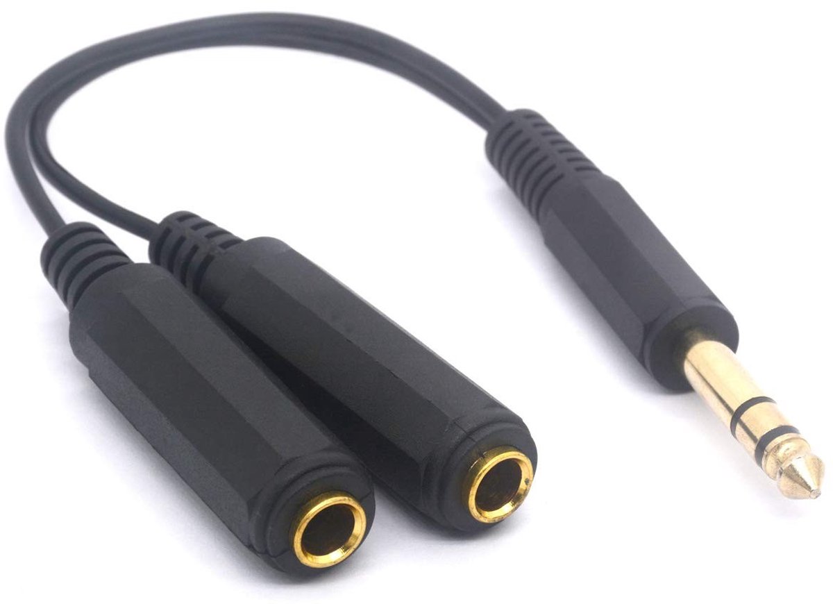 SolidKeus - 1/4 Inch Headphone Splitter naar 2x 6.35mm