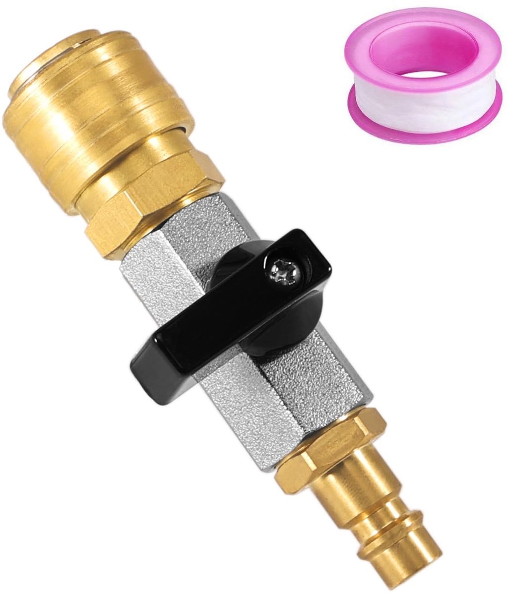SolidKeus - 1/2 Inch Perslucht Afsluitkraan met Kogelkraan