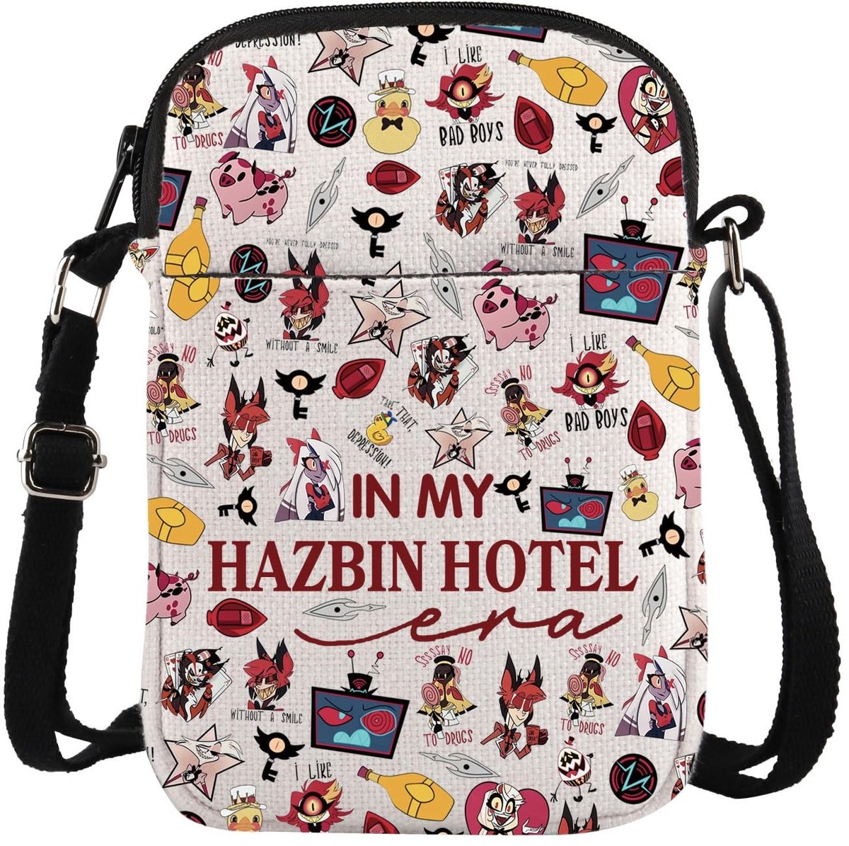 SolidKeus - Crossbody Bag voor Anime Fans met Meerdere Compartimenten