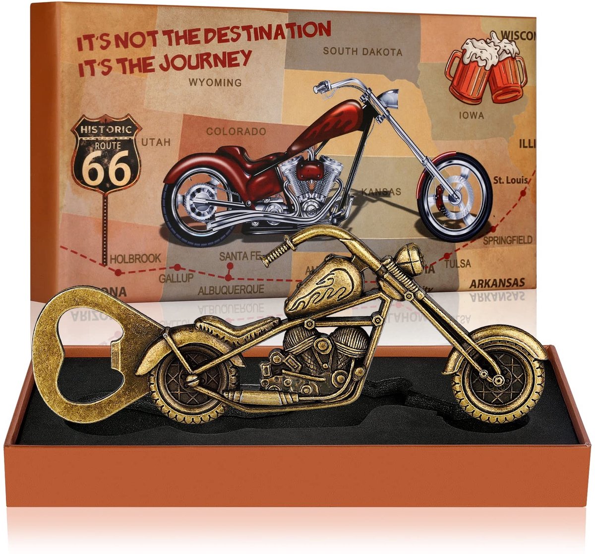 SolidKeus - Motorfiets Bierflesopener met Geschenkmogelijkheid