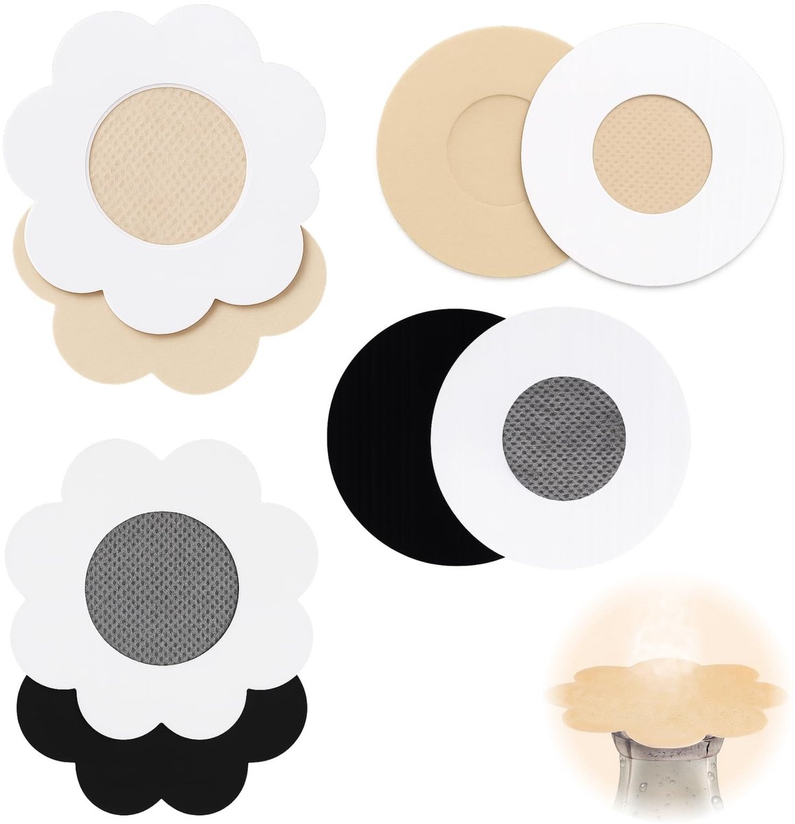 SolidKeus - 120 Stuks Wegwerp Tepelcovers voor Dames met Zelfklevend Design