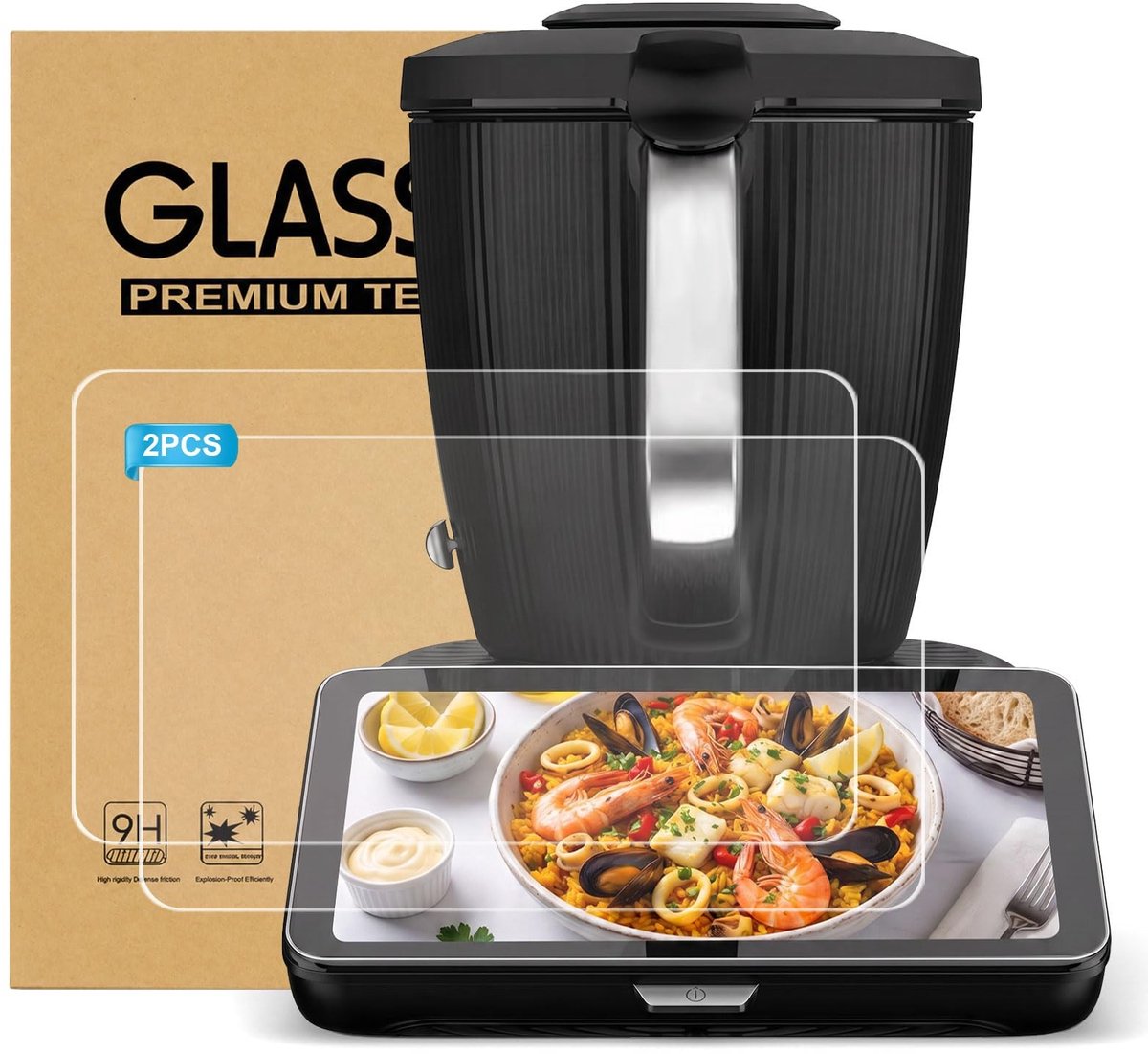 SolidKeus - Displaybeschermfolie voor Thermomix TM7, Set van 2