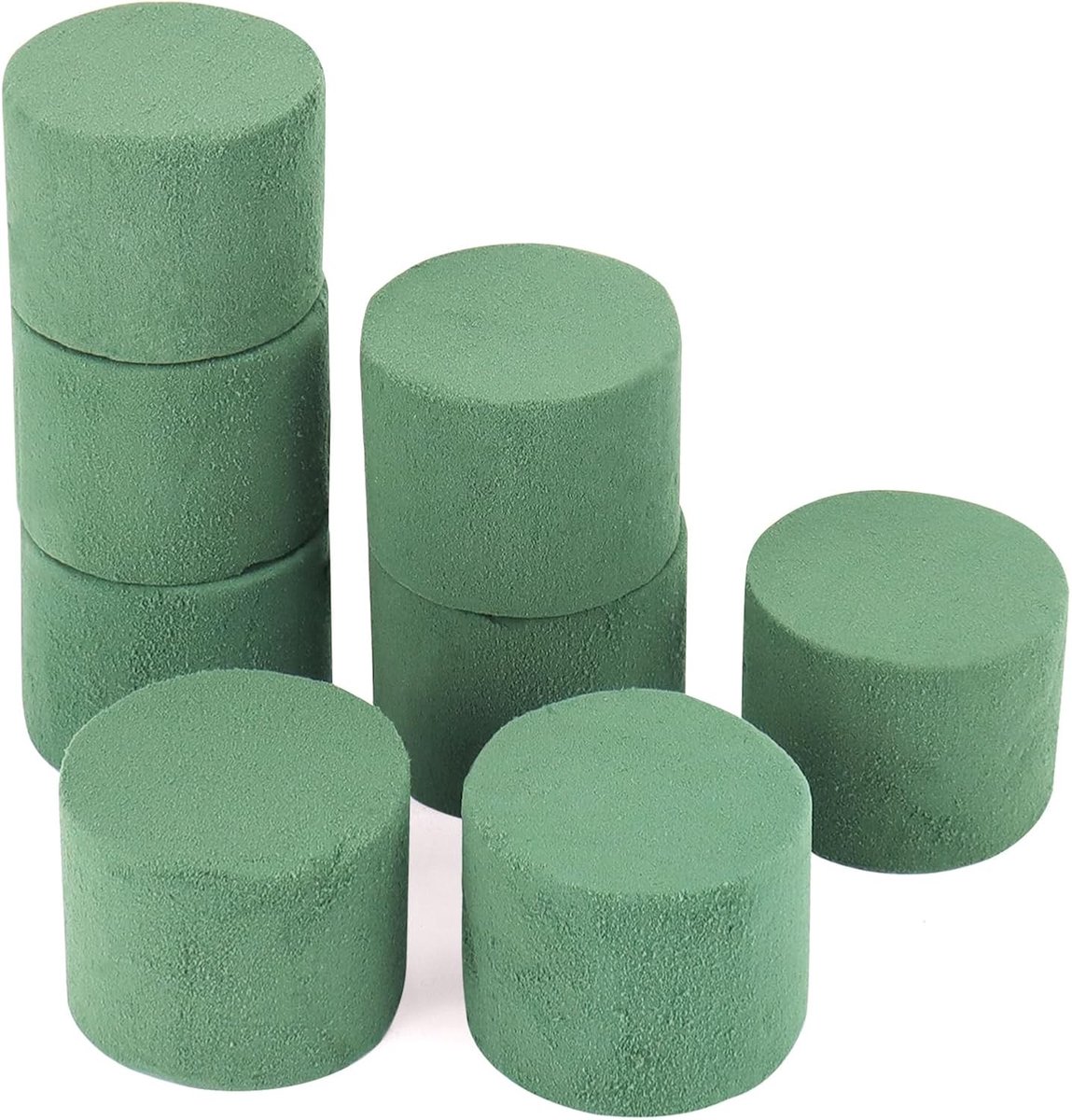 8 x 6 cm Groene Schuimcilinders voor Bloemstukken - Ideaal voor Bruiloften en Feesten, Vochtige Schuimblokken voor Creatieve Arrangements