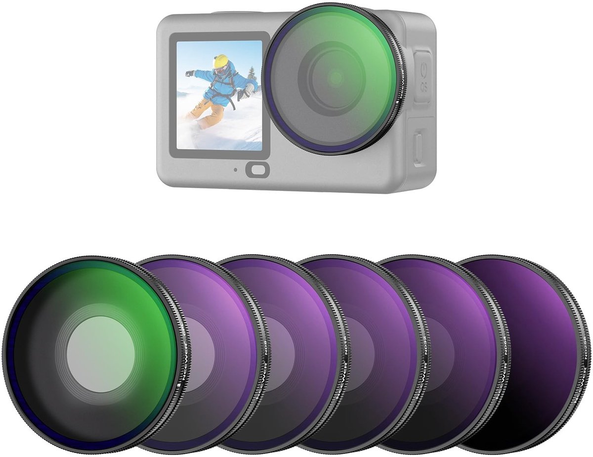 SolidKeus - CPL + ND Filter Set voor Actiecamera's, Geschikt voor DJI Osmo Action 6