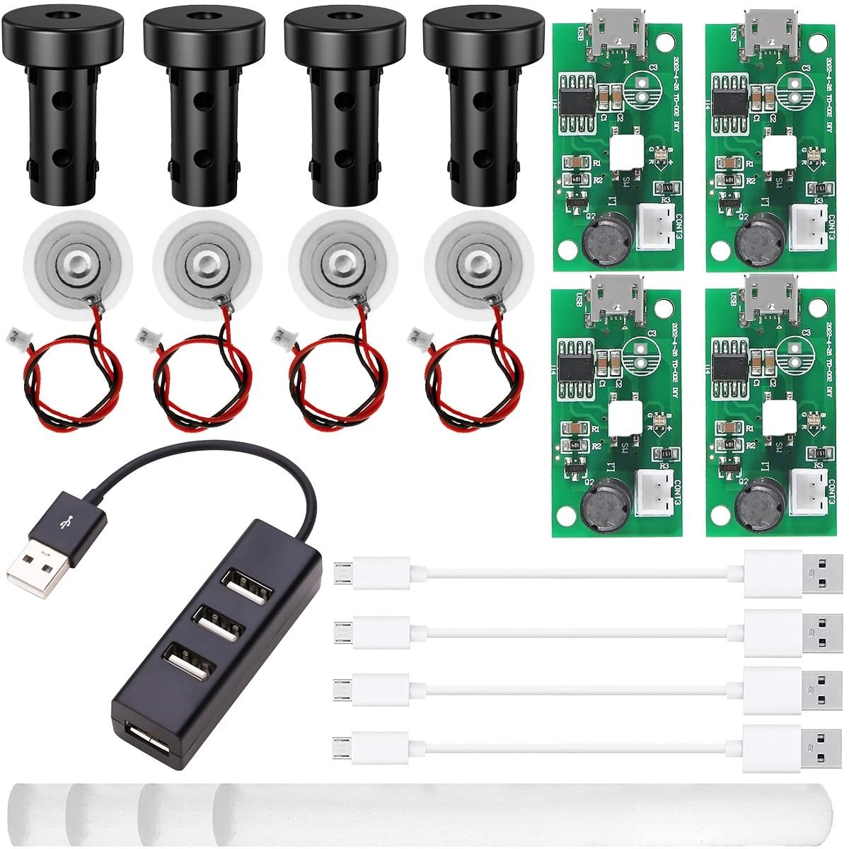 SolidKeus - 4 Stuks USB Ultrasonische Fog Generator voor DIY-projecten
