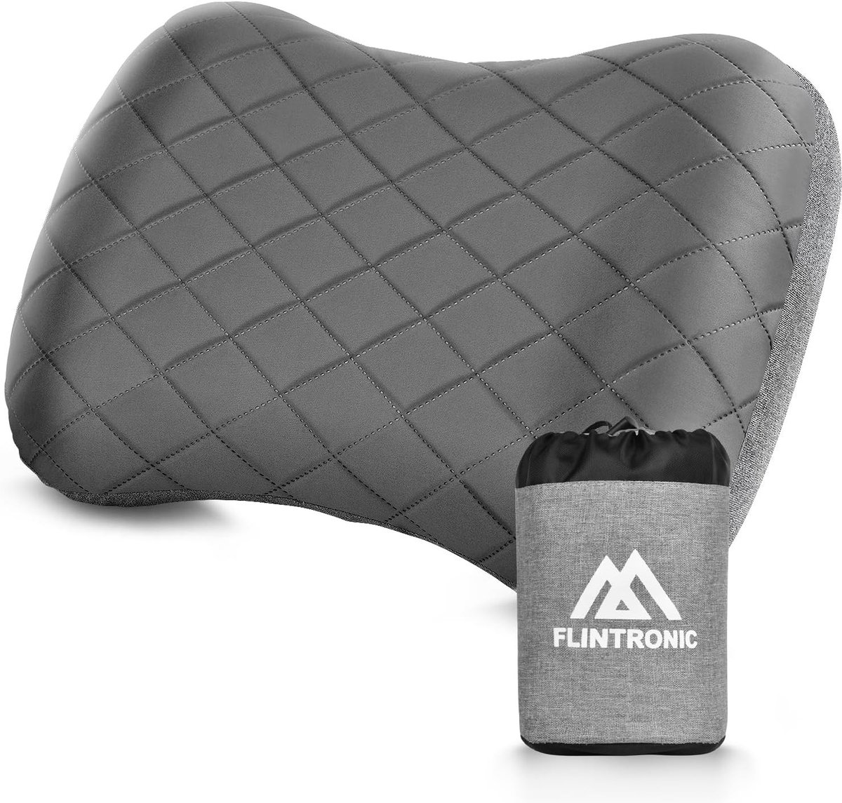 Opblaasbaar Kussen voor Kamperen en Reizen, Ergonomisch en Ultralicht Kussen met Verwijderbare Hoes, Comfortabel en Ideaal voor Buitenactiviteiten