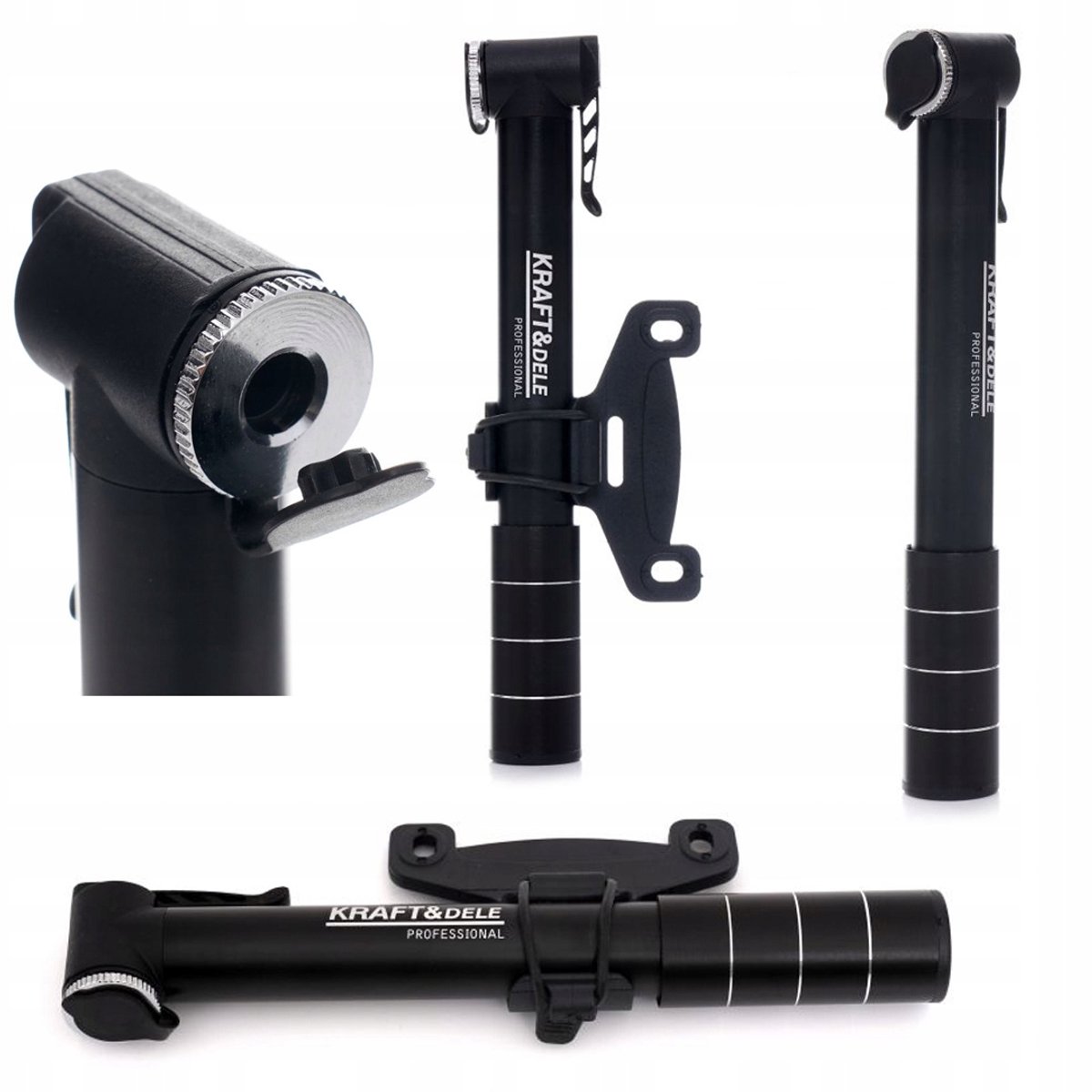Compacte Fietspomp 21x190mm - Universeel Presta/Schrader