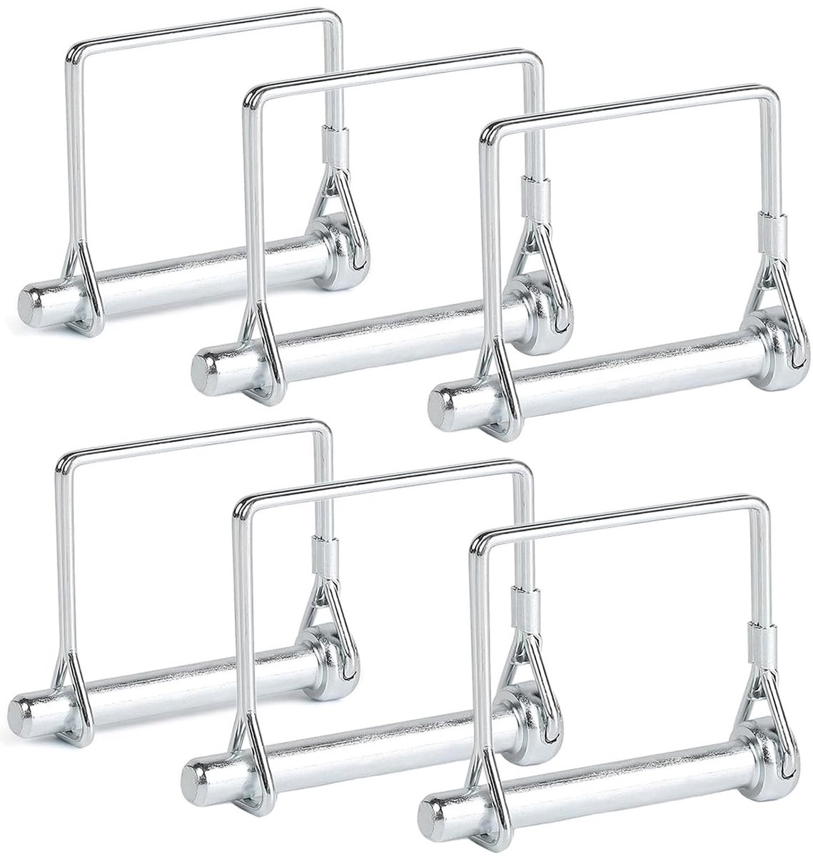 Rectangular Splits 12 x 80 mm - 6 Stuks Koppelpinnen, Fuse Bolts en Slangenklemmen met Slot voor Boerderij, Tuin en Aanhanger