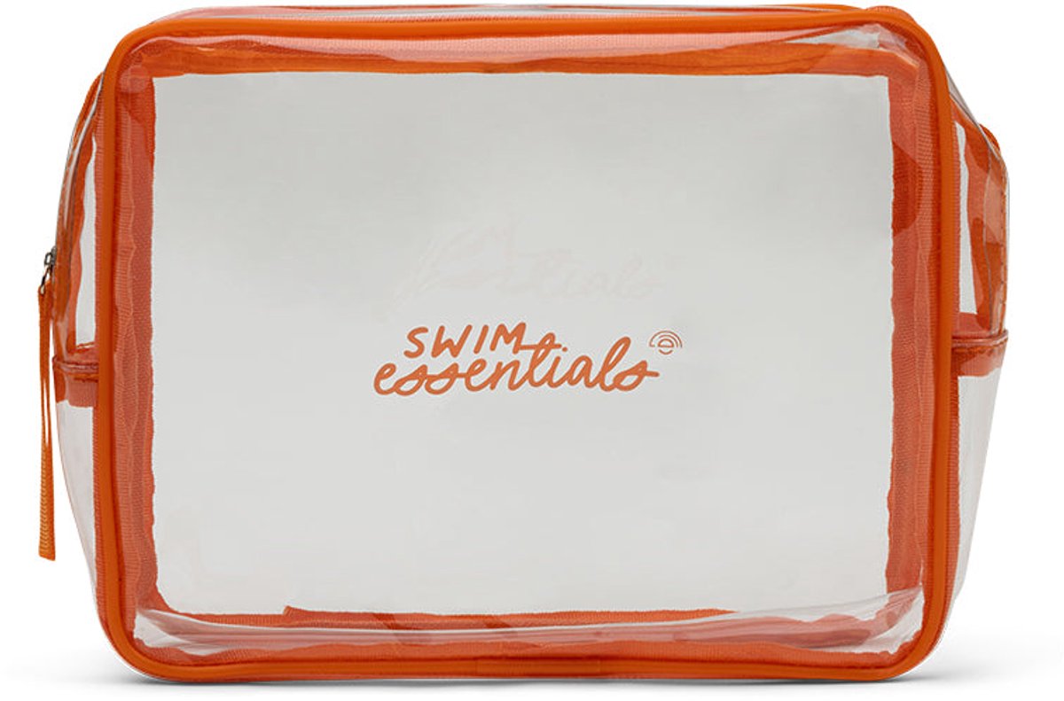 Swim Essentials Cosmetische Tas - Transparant Oranje - Groot - UNI