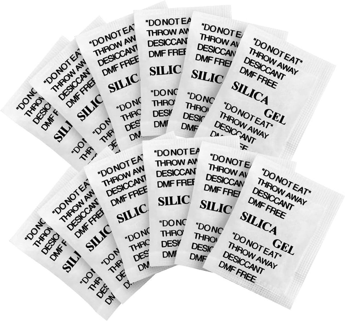 Gel Sachets zakjes, 100 stuks, silicagel, droogmiddel in levensmiddelenkwaliteit, efficiënte vochtabsorberende voor levensmiddelen, diervoeding, badkamer, keuken, pasta, koffie