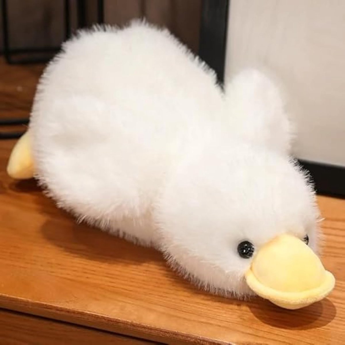 Cartoon eend knuffeldier zacht kussen gooien eend kussen knuffeldier schattig pluche dier voor kinderen meisjes pop cadeau (30 cm, wit)