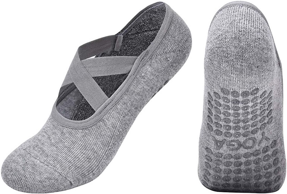 Sokken met anti-slip grip voor vrouwen – accessoires voor yoga, meditatie, pilates – eenheidsmaat