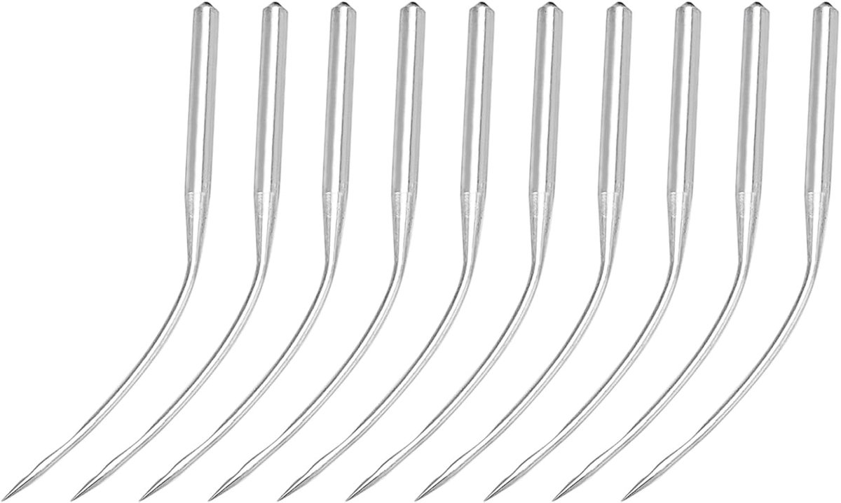 10 stuks Blindstitch Curve Naaimachine Naalden LWx6T LWx2T, 80/12 Naalden Geschikt voor Huishoudelijke Naaimachines Draagbare Blind Hemmer Naaimachine, Blind Stitch Machine