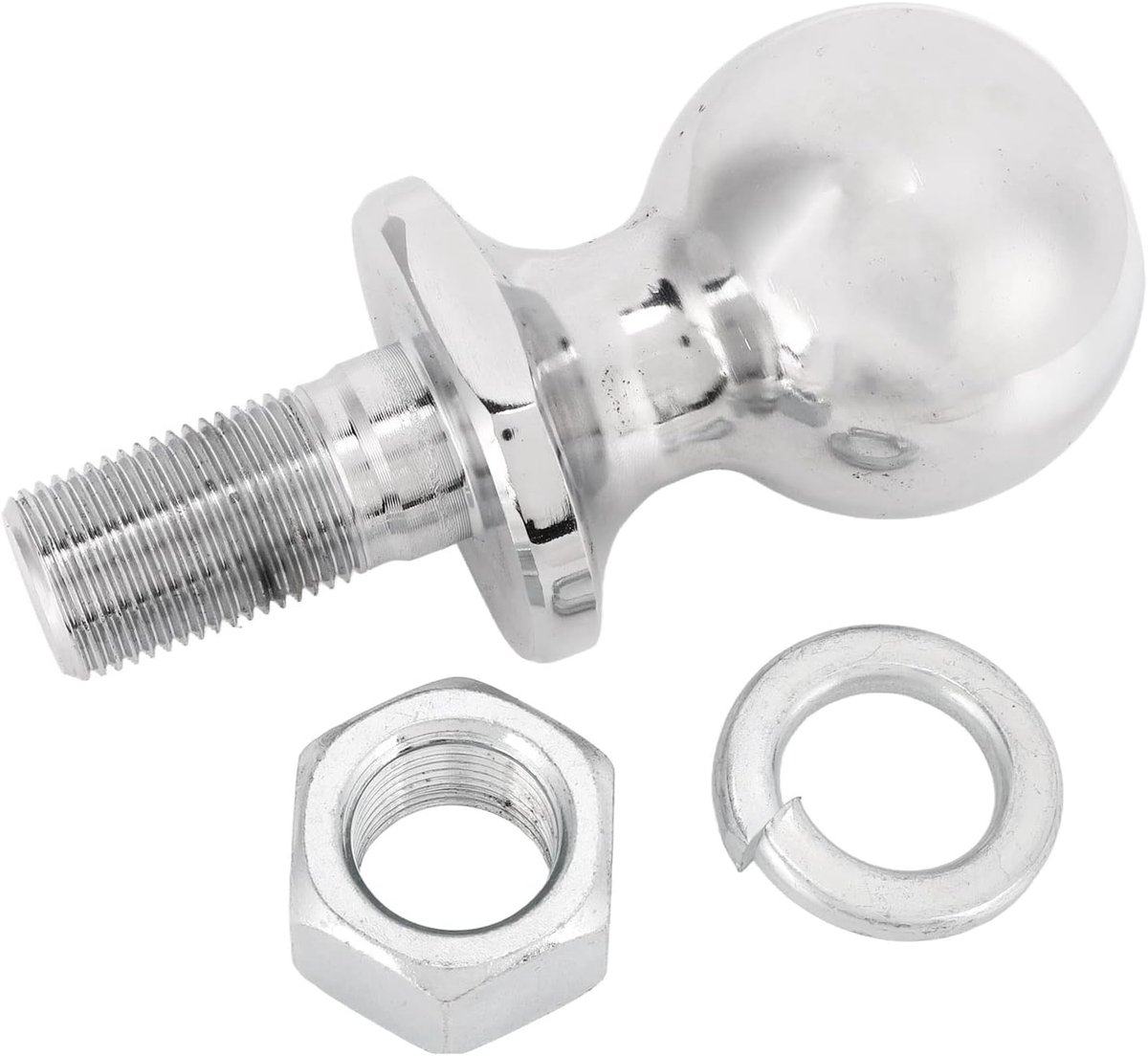 Trekhaakkogel, 1-7/8 inch diameter verchroomde zeskantmoer Koppelkogel, ATV, UTV, trekhaakkogel voor gazontractor, 2.000 lbs, 5/8 x 1-3/4-inch schacht