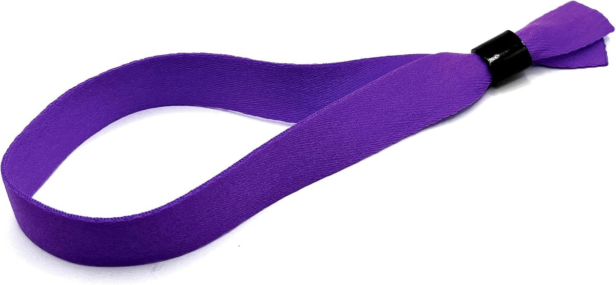50 stuks stoffen armbanden, ID-armbanden voor evenementen (paars)