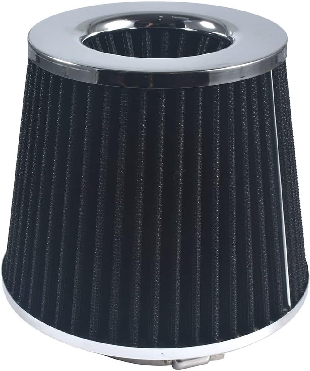 Conische luchtinlaatfilter met hoge doorstroming, zwart, 76 mm