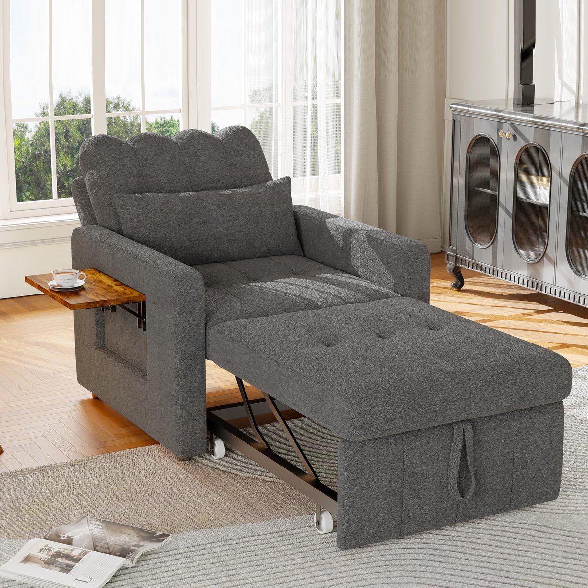 Elzusha - Sofa Bed met Verstelbare Rugleuning en Opbergruimte