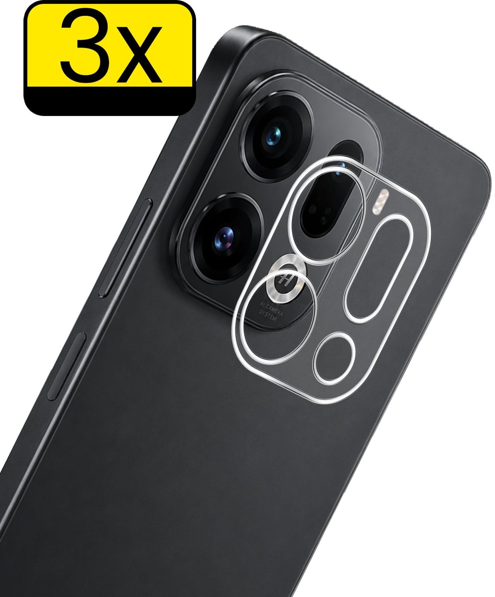 Camera Lens Protector - Geschikt voor OPPO Find X9 Pro - 3 Stuks - Camera Screenprotector - Beschermglas - Gehard Glas - Tempered Glass - Screen Protector