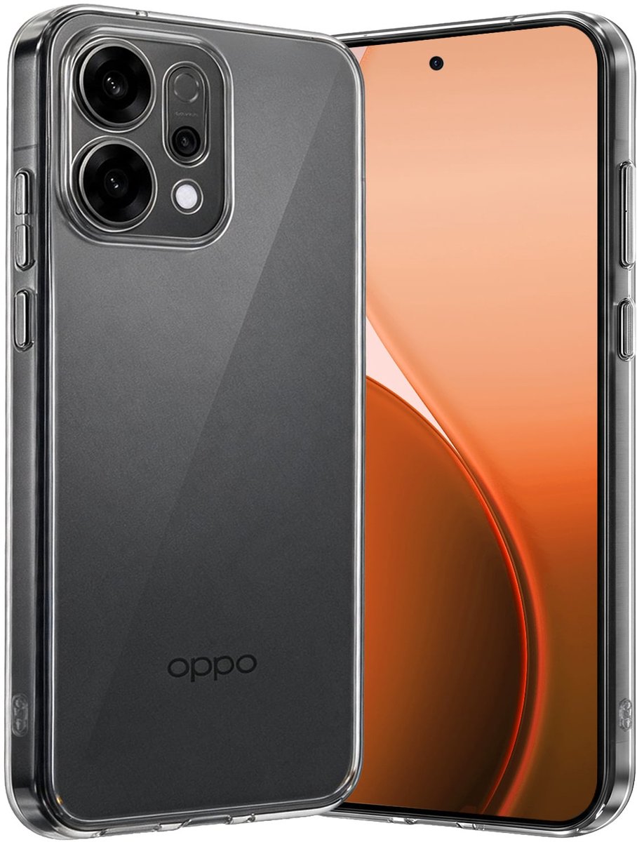 Hoes - Geschikt voor Oppo Reno 14 - Sterk & Shockproof - Hoesje Cover - Siliconen Case - Transparant