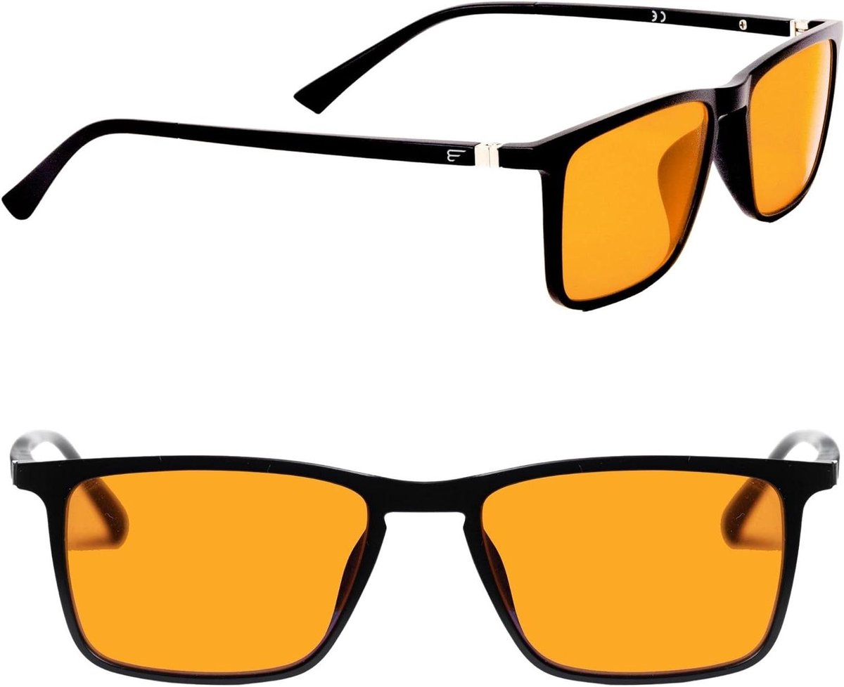 Blauwlichtfilter Bril - Computer Bril - Schermtijd Verminderen - 100% Blauw Licht Bescherming - Unisex - Oranje