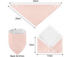 Set van 6 Driehoekige Babyluiers met 2 Verstelbare Drukknoopjes - Geschikt voor Pasgeborenen van 0 tot 36 Maanden - Paars, Ademend en Waterdicht