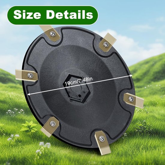 6-delige messenschijven, compatibel met ECOVACS Goat O500, O800, O1200, G1-800, G1-2000, G1, robotmaaier, messenschijf, grasrobot, draaischijf, premium maaischijf van glasvezelversterkte — afbeelding 5