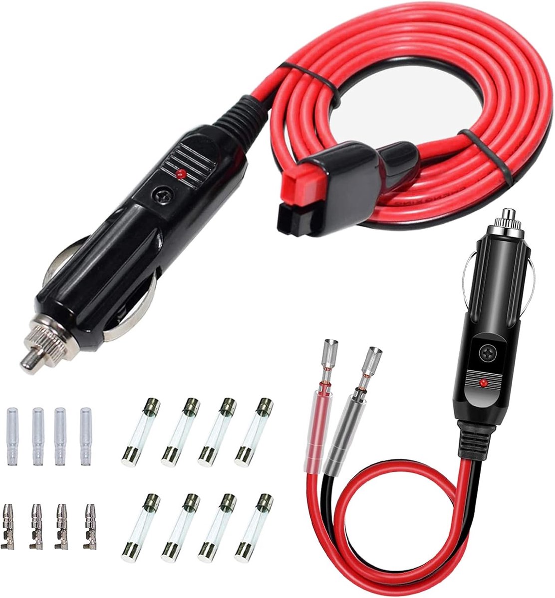 Sigarettenaansteker-stekker voor sigaretten op 45A-Anderson-kabel, 1,2 m, verlengdraadadapter, 14 AWG Fit, voor draagbare power-accu, lasting