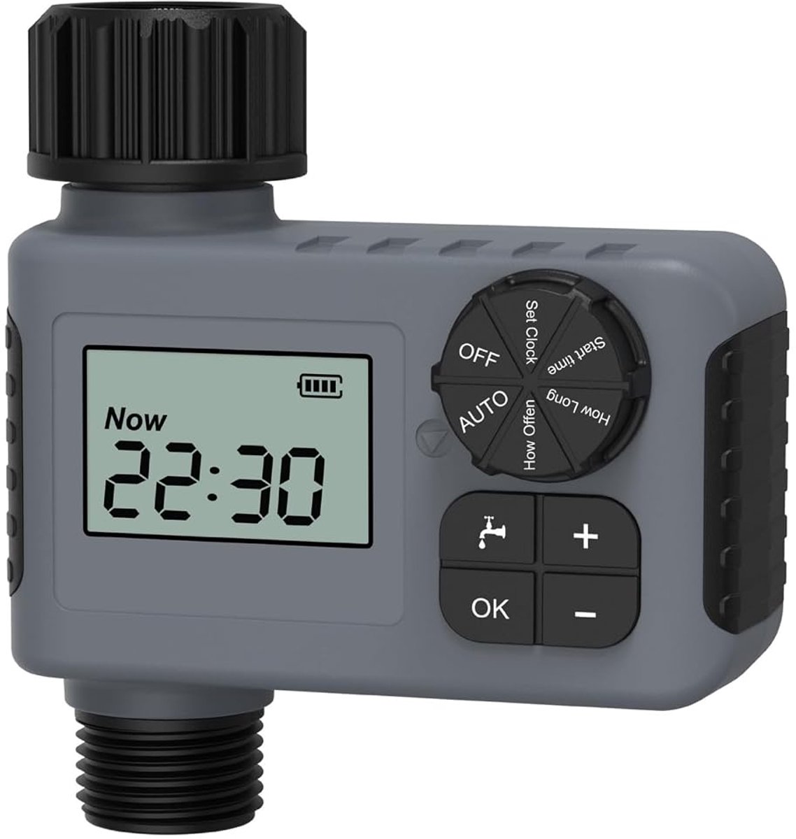 Claoner Irrigatietimer - Automatische tuinwaterklok - BSP 3/4 - UV-bestendig - Voor gazon druppel spray - Buiten controller