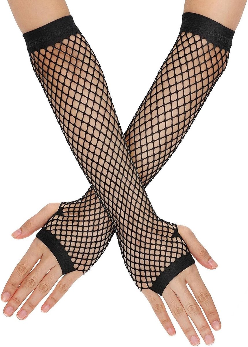 Vissennet Handschoenen Zonder Vingers voor Kinderen | Perfect voor 80s Halloween Feest, Kostuumaccessoires en Themafeestjes