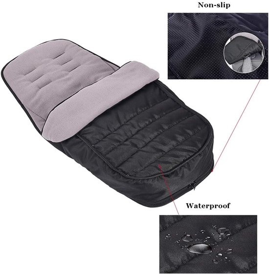 Baby Voetenzak - Kinderwagen deken - Warm Blijven - Waterdicht Winddicht - 90 x 50 cm - Blauw — afbeelding 5