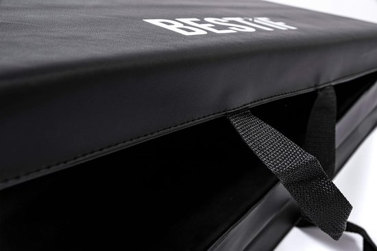 Zachte turnmat - Inklapbare mat - Thuis sporten - Valbescherming - 180 x 60 cm - Zwart — afbeelding 5