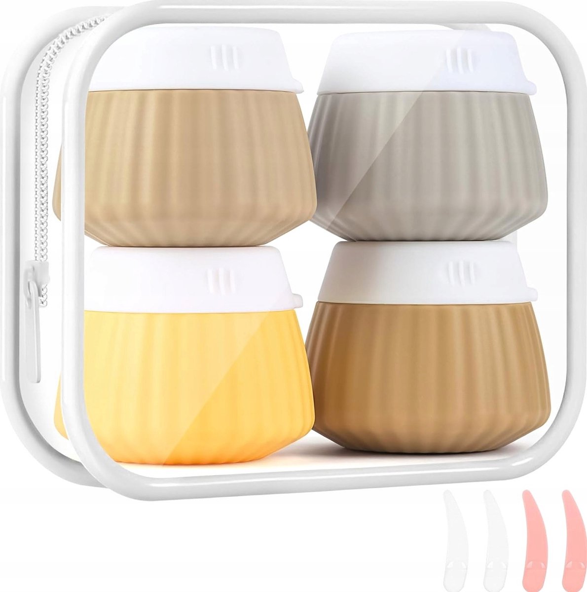 Merkloze Siliconen Reisbekers 40ml - Lekvrij & Compact