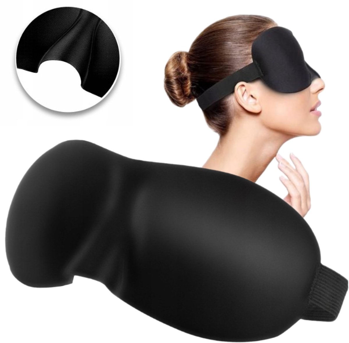Verduisterende Slaapmasker met Verstelbare Band - Comfortabel voor Reizen