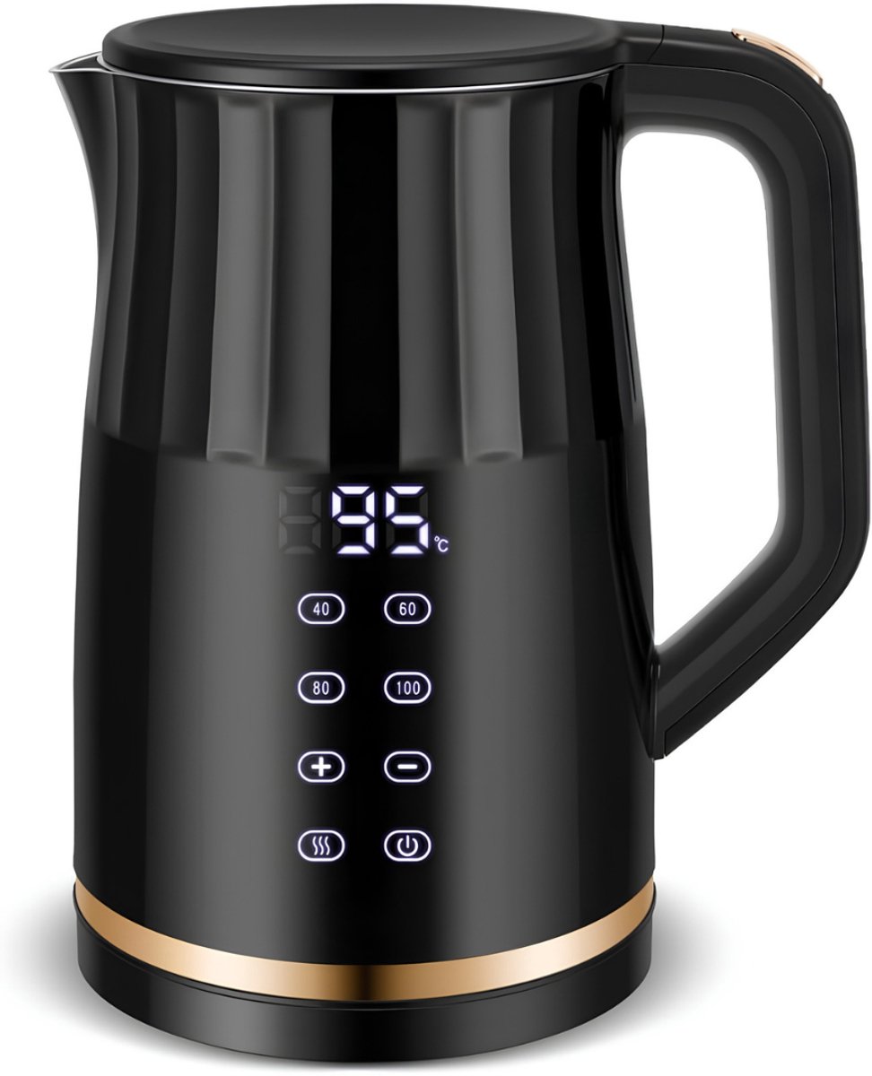 Ploutos® Waterkoker - Snelkookfunctie - Elektrische Waterkoker - Zwart - 20cm x 16cm x 20cm