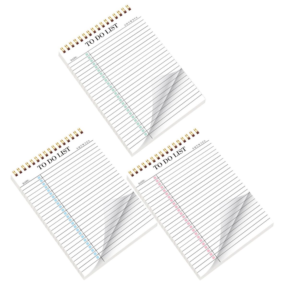 SolidKeus - 3 Stuks Ongedateerde Weekplanner Notitieblokken voor Effectieve Tijdmanagement