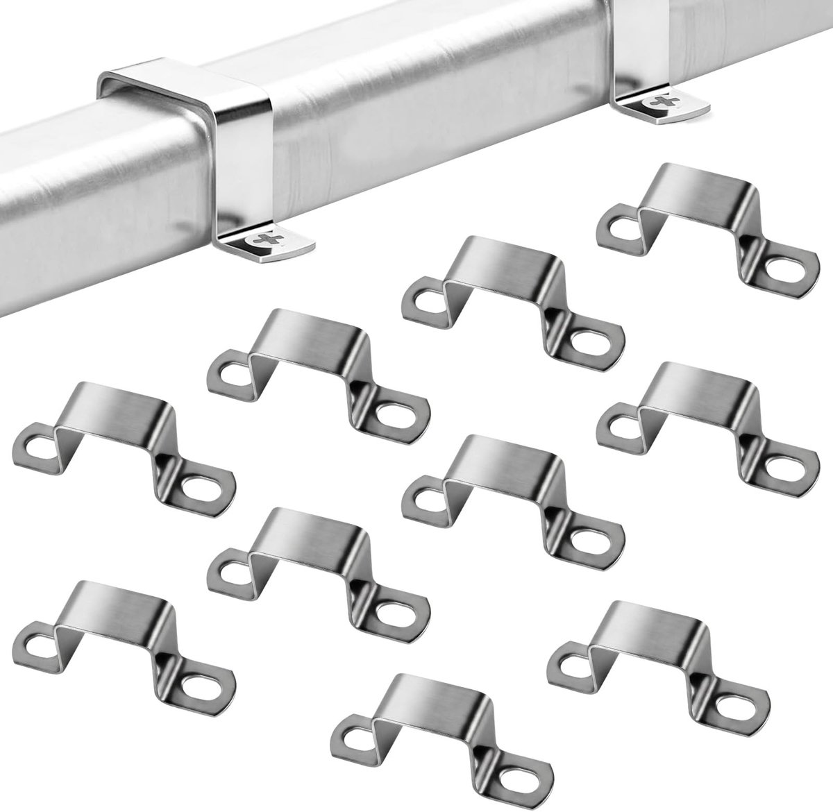SolidKeus - Set van 10 Roestvrijstalen Buisklemmen voor Bevestiging